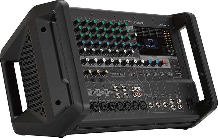 Yamaha EMX7 dùng được cho nhiều hệ thống như hội trường, sân khấu, biểu diễn